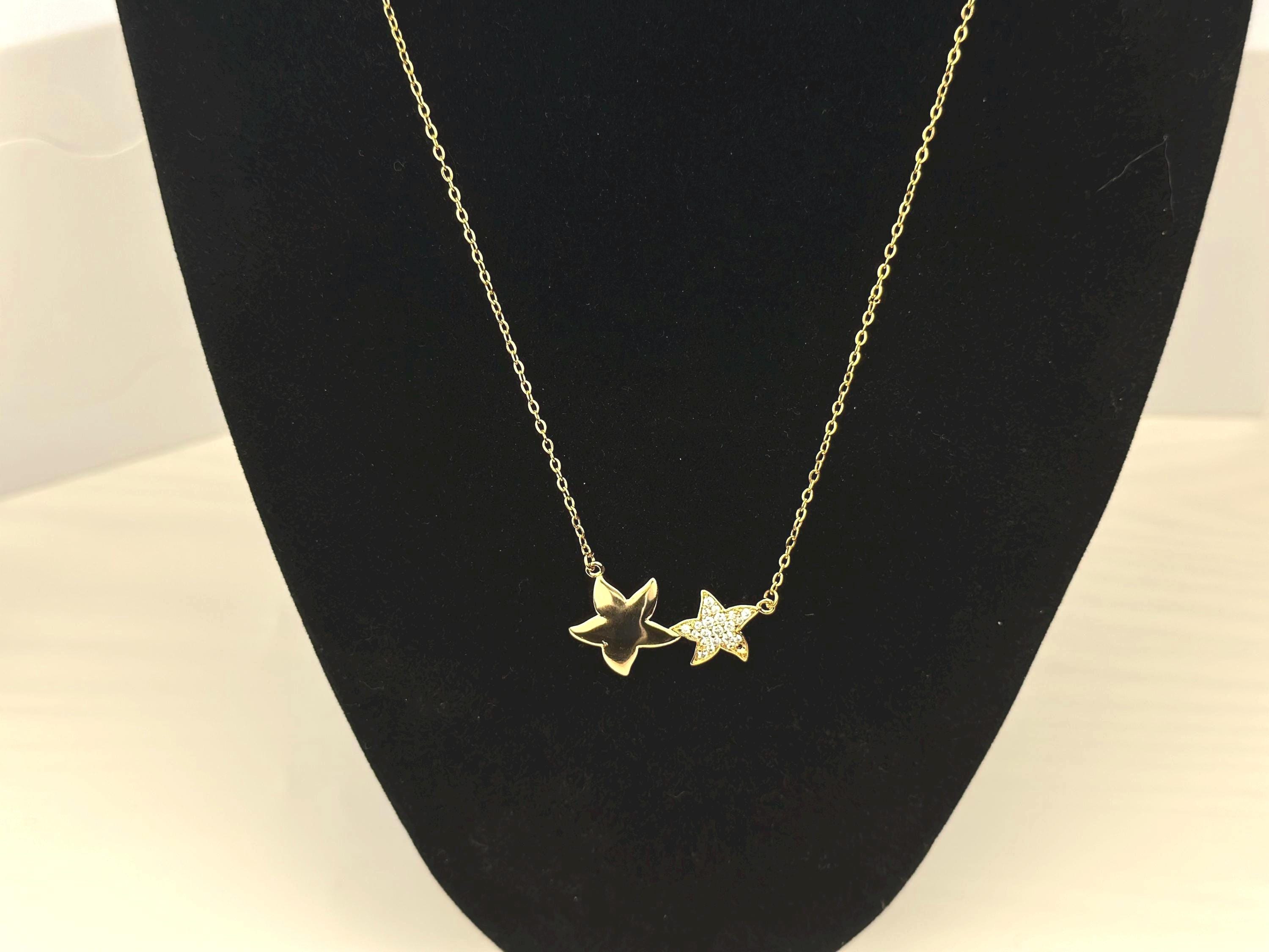 18k Gold Filled Necklace with Star Charm Pendant, Chain Necklace, Personalized gift, Handwritten note, Summer Necklace, Jewelry Gift for Her