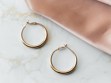 Gold Hoop Earrings with Handwritten Note, Custom Message Summer Earring for Women, Perfect Anniversary Birthday Jewelry Gift for Girlfriend